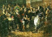 Carl Larsson konug gustaf vasa anklagar peder sunnanvader infor domkapitelet i vasteras Germany oil painting artist